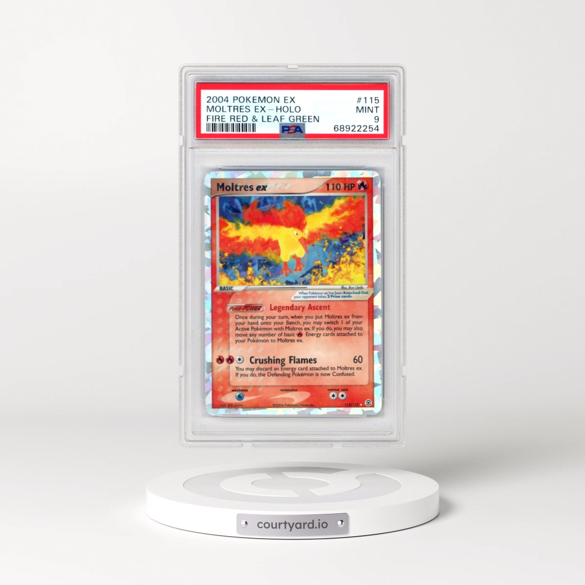 2004 Pokémon EX Fire Red & Leaf Green #115 Moltres EX - Holo Holo (PSA 9 MINT)