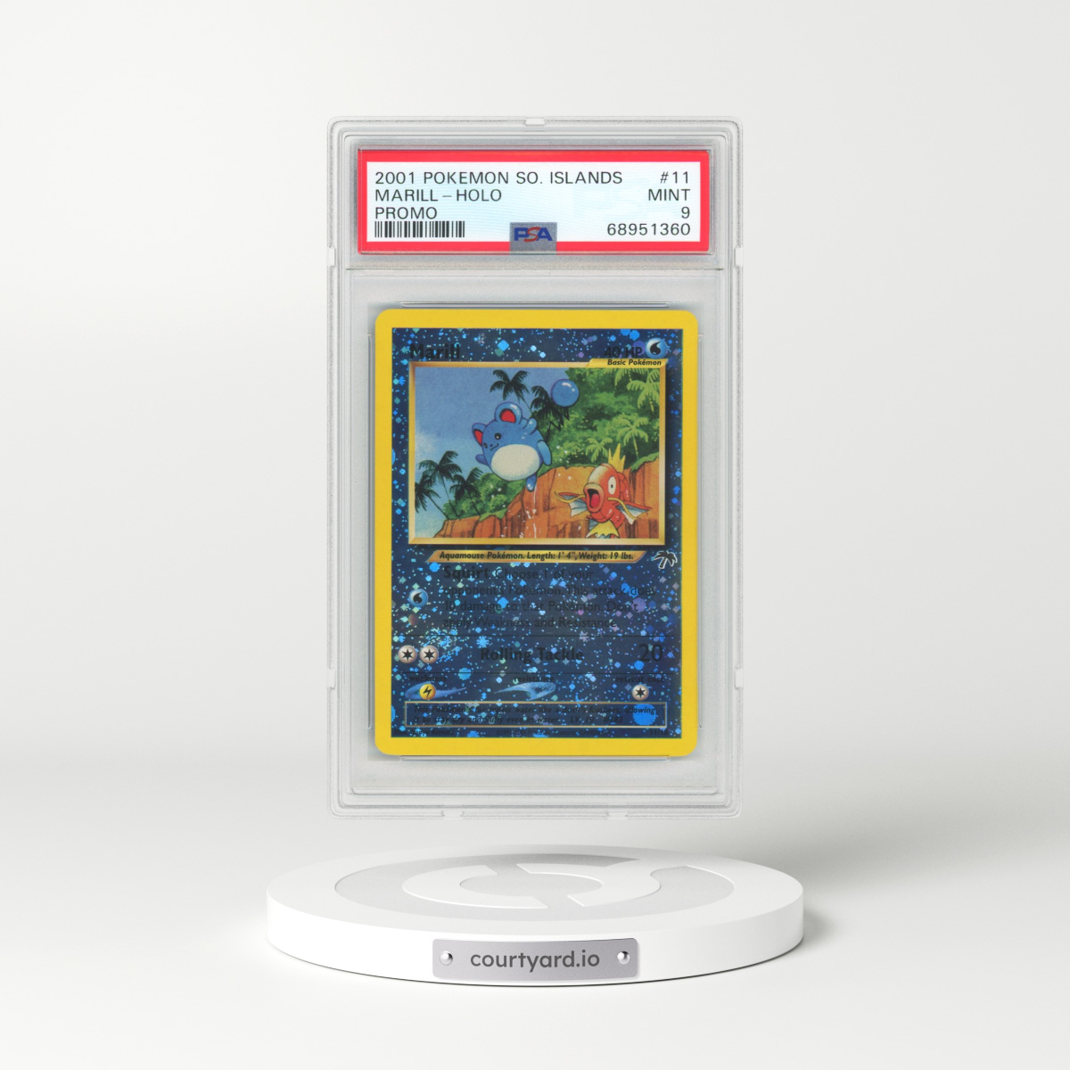 2001 Pokémon Southern Islands Promo #11 Marill - Holo (PSA 9 MINT)