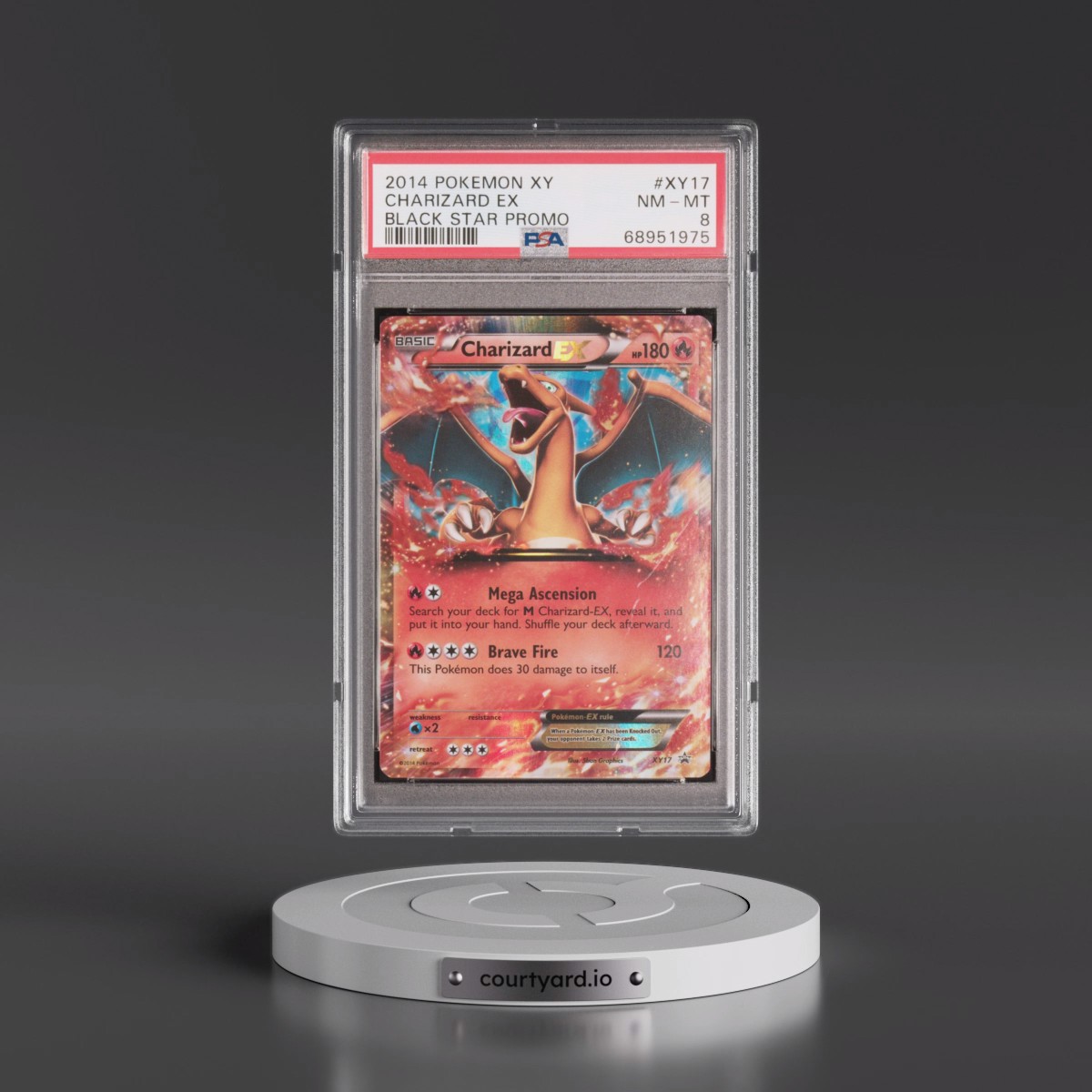 2014 Pokémon XY Black Star Promo #XY17 Charizard EX - Holo (PSA 8 NM-MT)