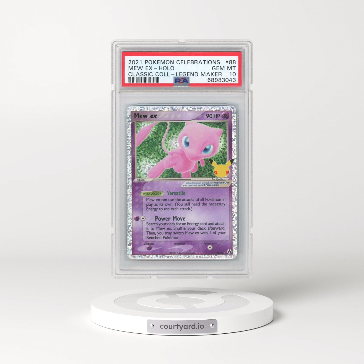 2021 Pokémon Celebrations Classic Collection #88 Mew EX - Holo Holo (PSA 10 GEM MINT)