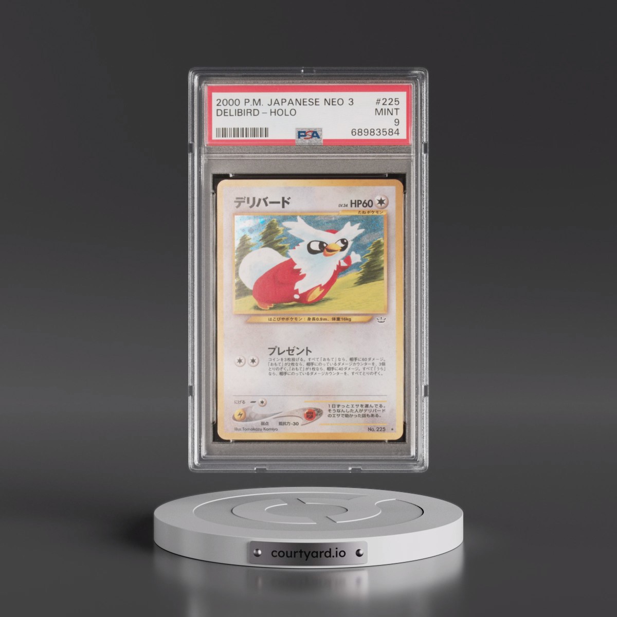 2000 Pokémon Neo 3 #225 Delibird - Holo (PSA 9 MINT)