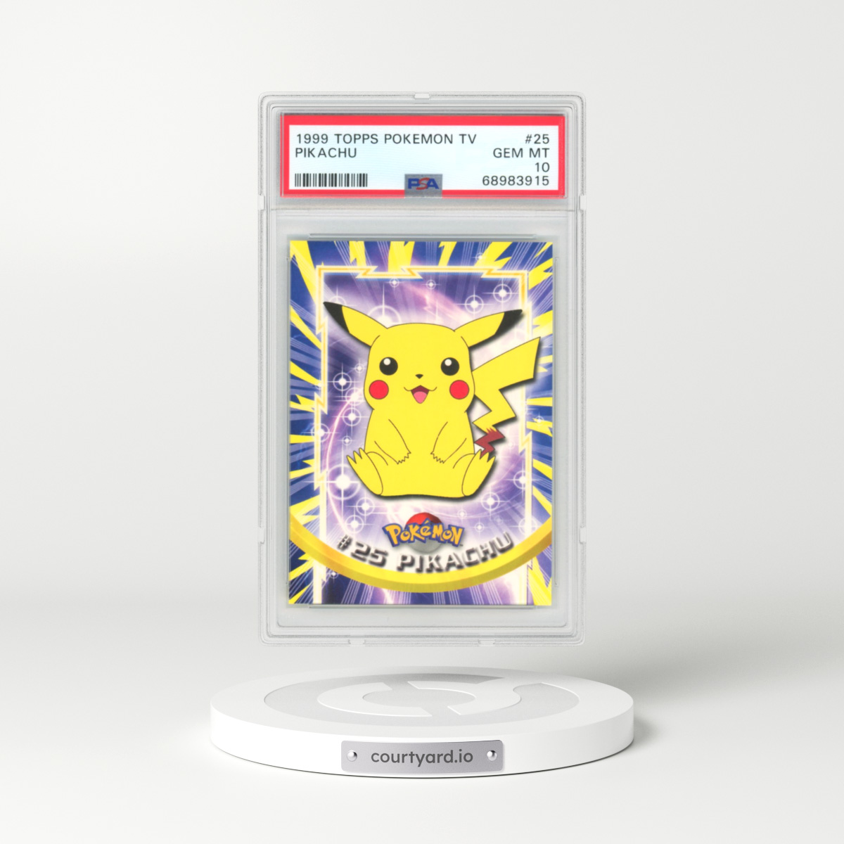 1999 Topps Pokemon TV #25 Pikachu (PSA 10 GEM MINT)