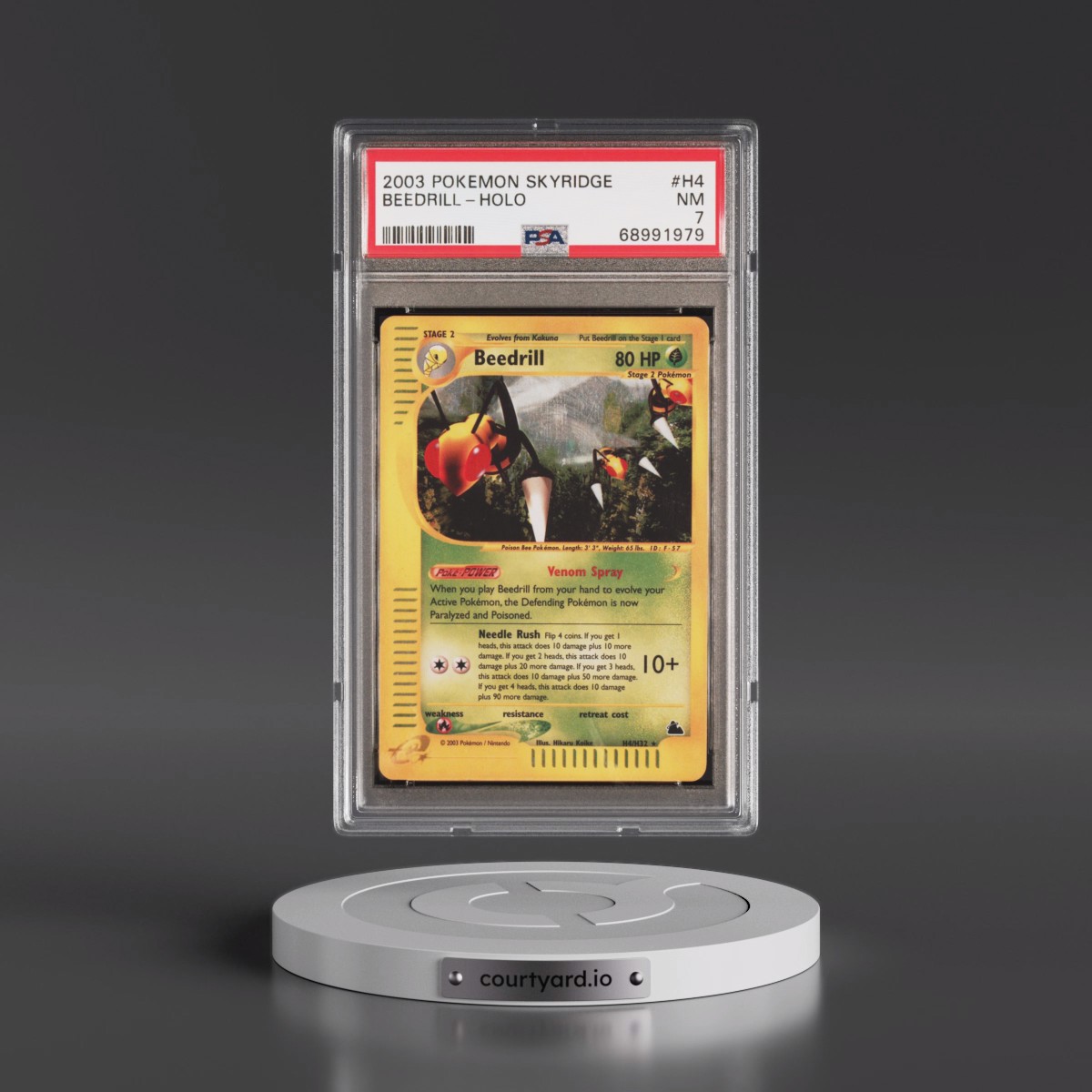 2003 Pokémon Skyridge #H4 Beedrill - Holo (PSA 7 NM)