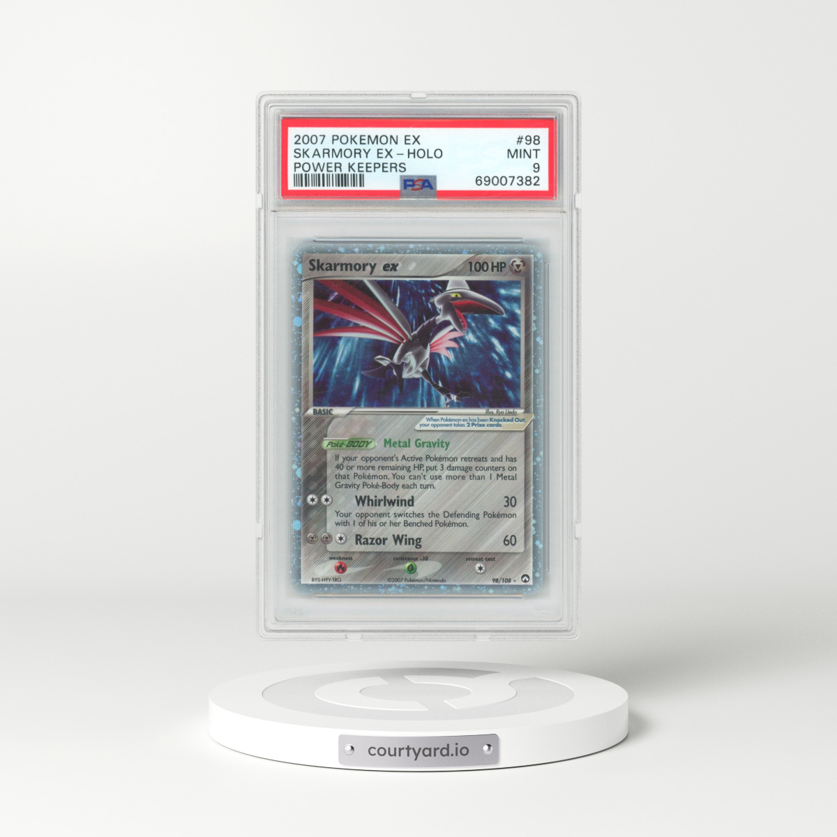 2007 Pokémon EX Power Keepers #98 Skarmory EX - Holo Holo (PSA 9 MINT)