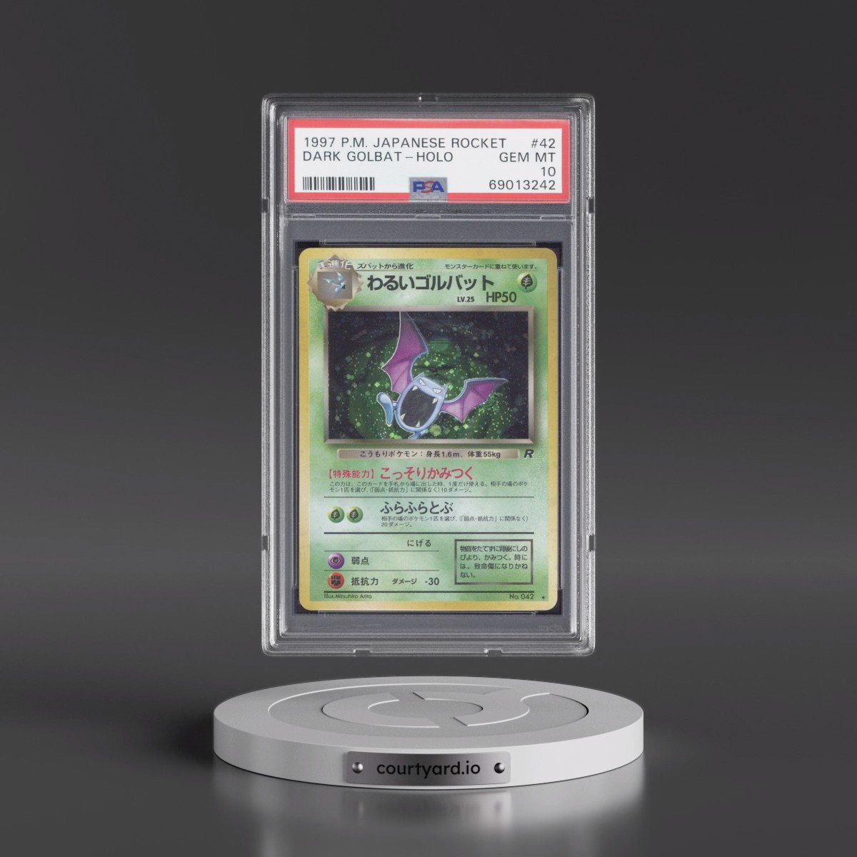 1997 Pokémon Rocket Dark Golbat - Holo #42 PSA 10