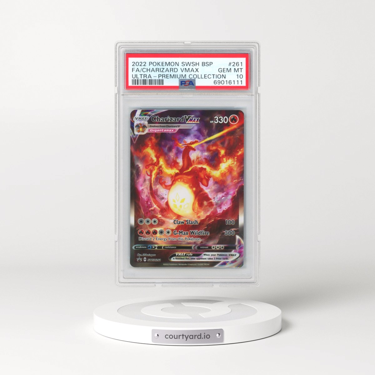 2022 Pokémon Swsh Black Star Promo #261 Charizard Vmax - Full Art Sword & Shield Ultra-Premium Collection-Charizard (PSA 10 GEM MINT)