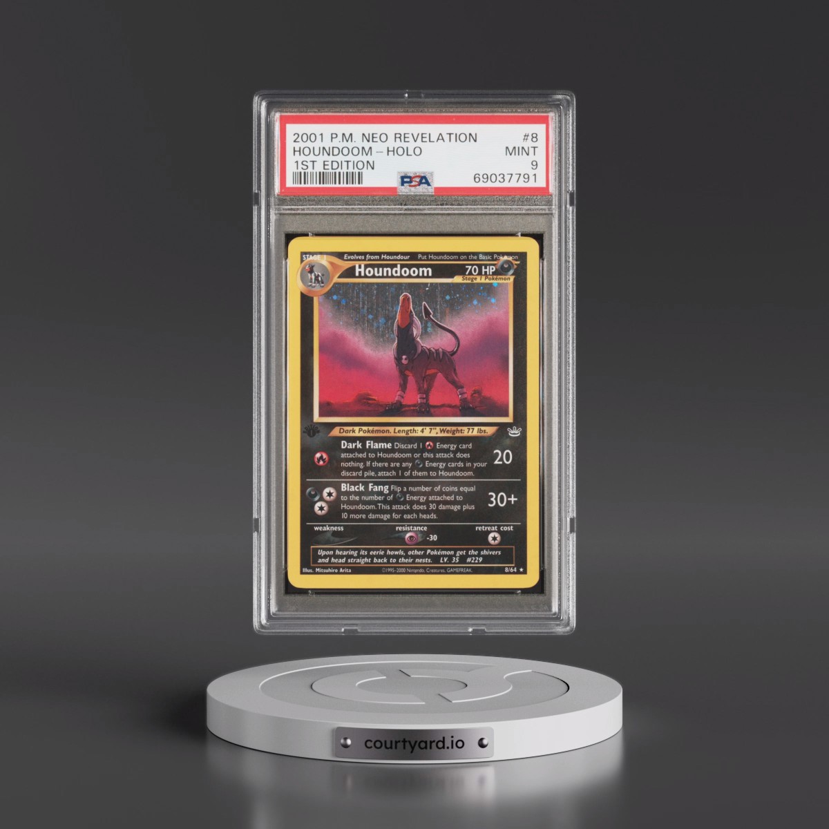 2001 Pokémon Neo Revelation #8 Houndoom - 1st Edition Holo (PSA 9 MINT)