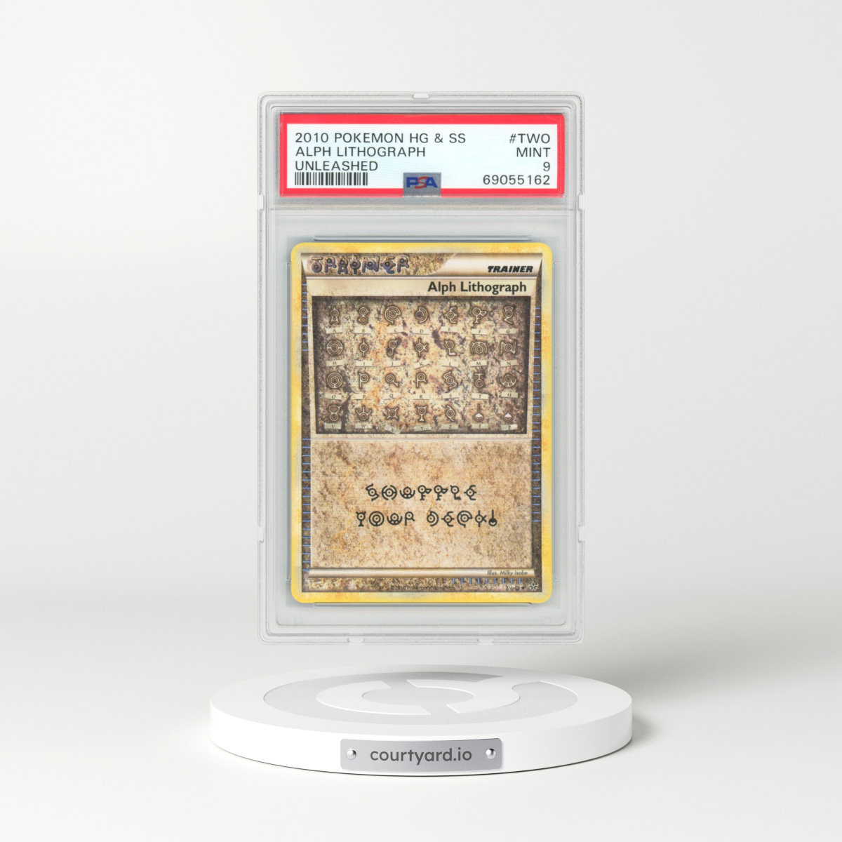 2010 Pokémon Heartgold & Soulsilver Unleashed #TWO Alph Lithograph (PSA 9 MINT)