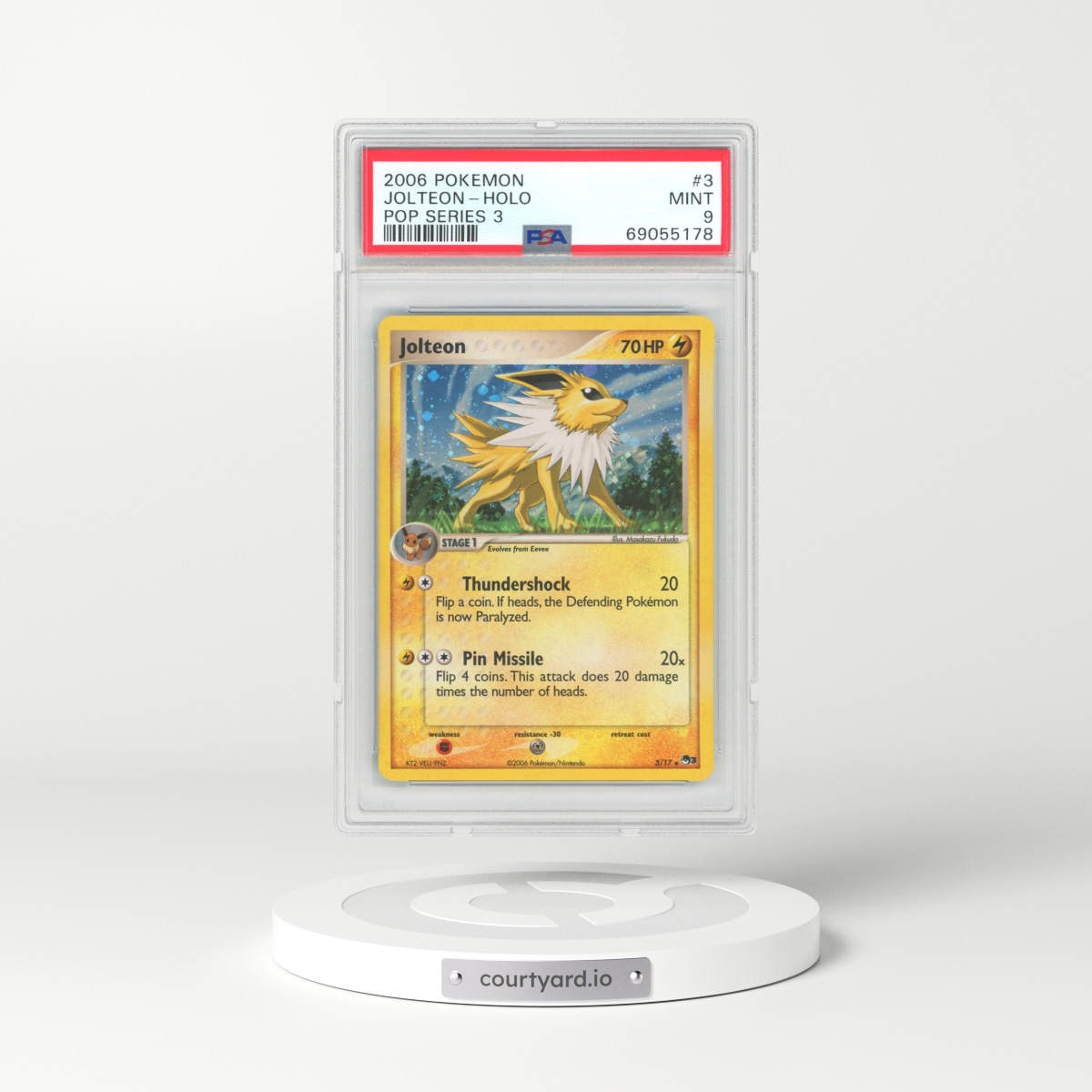 2006 Pop Series 3 #3 Jolteon - Holo (PSA 9 MINT)