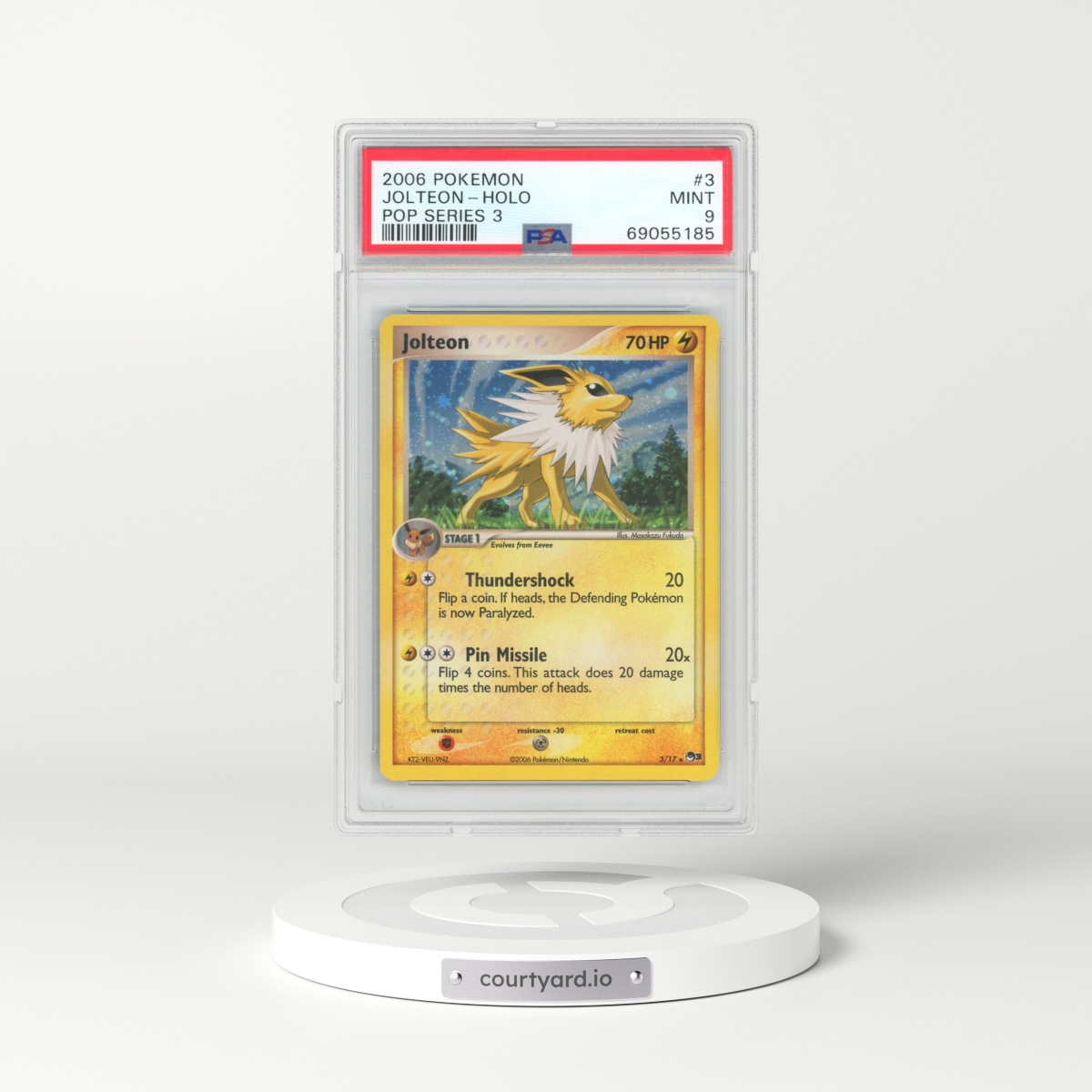 2006 Pokémon Pop Series 3 #3 Jolteon - Holo (PSA 9 MINT)