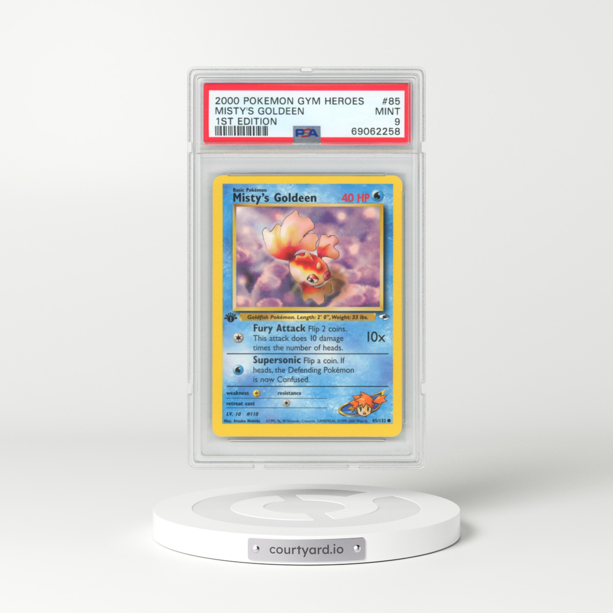 2000 Pokémon Gym Heroes #85 Misty's Goldeen - 1st Edition (PSA 9 MINT)