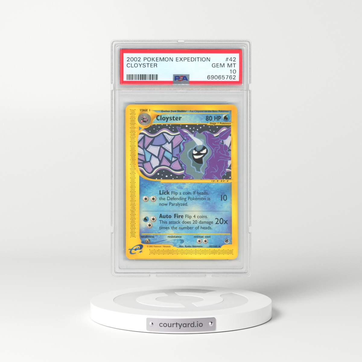 2002 Pokémon Expedition #42 Cloyster (PSA 10 GEM MINT)