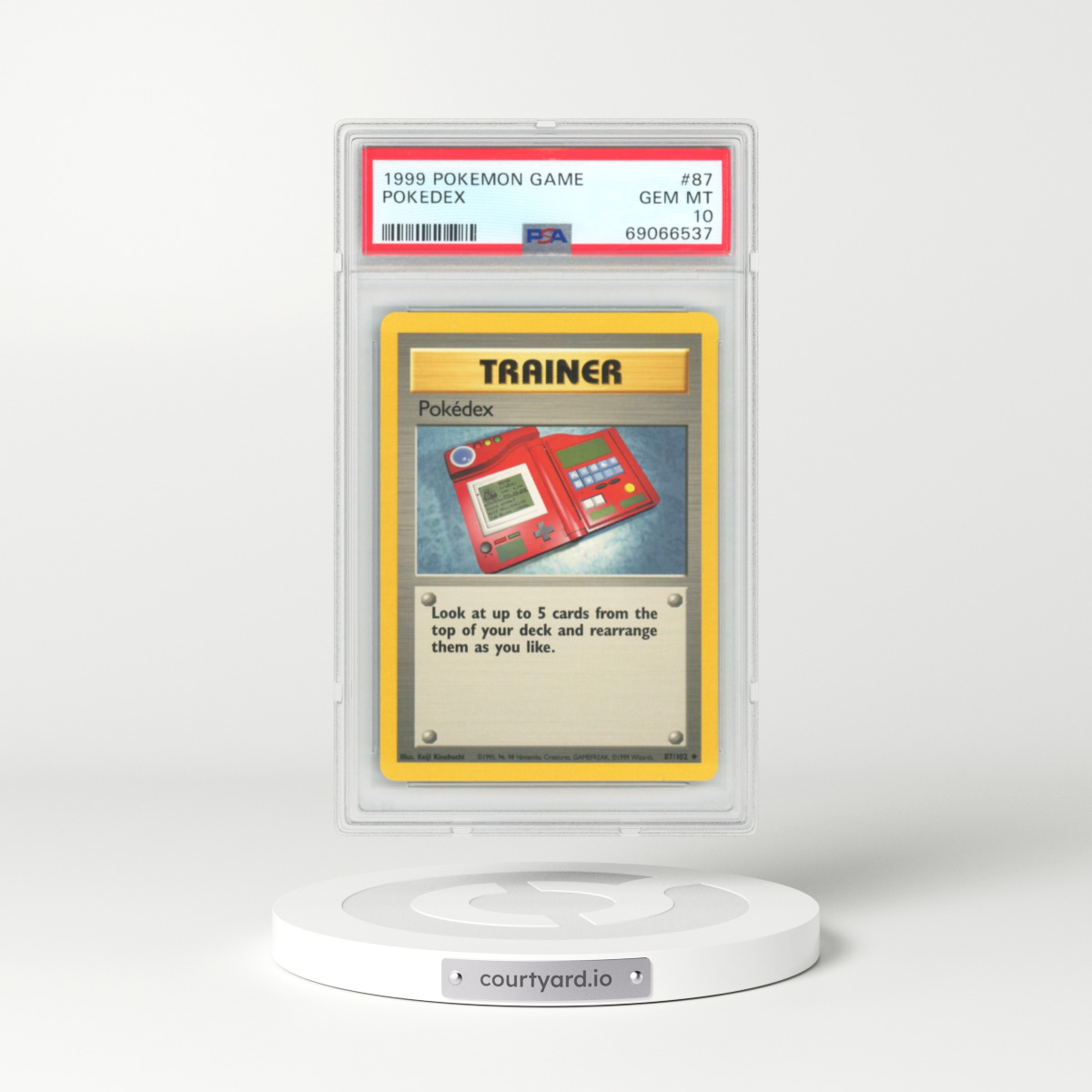 1999 Base Set #87 Pokédex (PSA 10 GEM MINT)