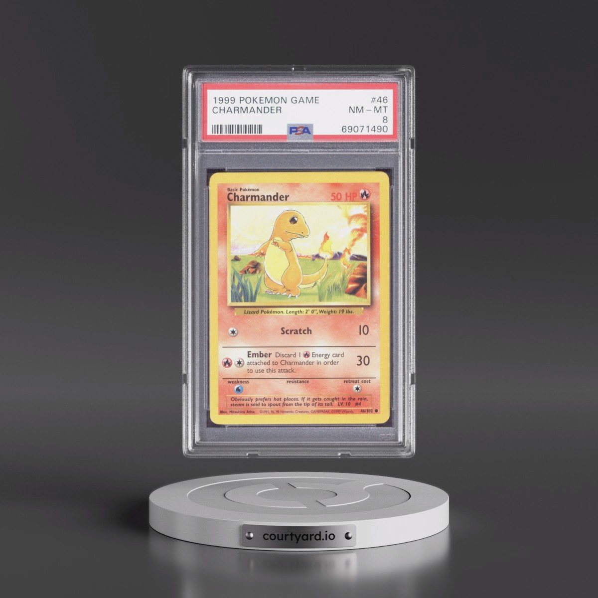 1999 Pokémon Game #46 Charmander (PSA 8 NM-MT)