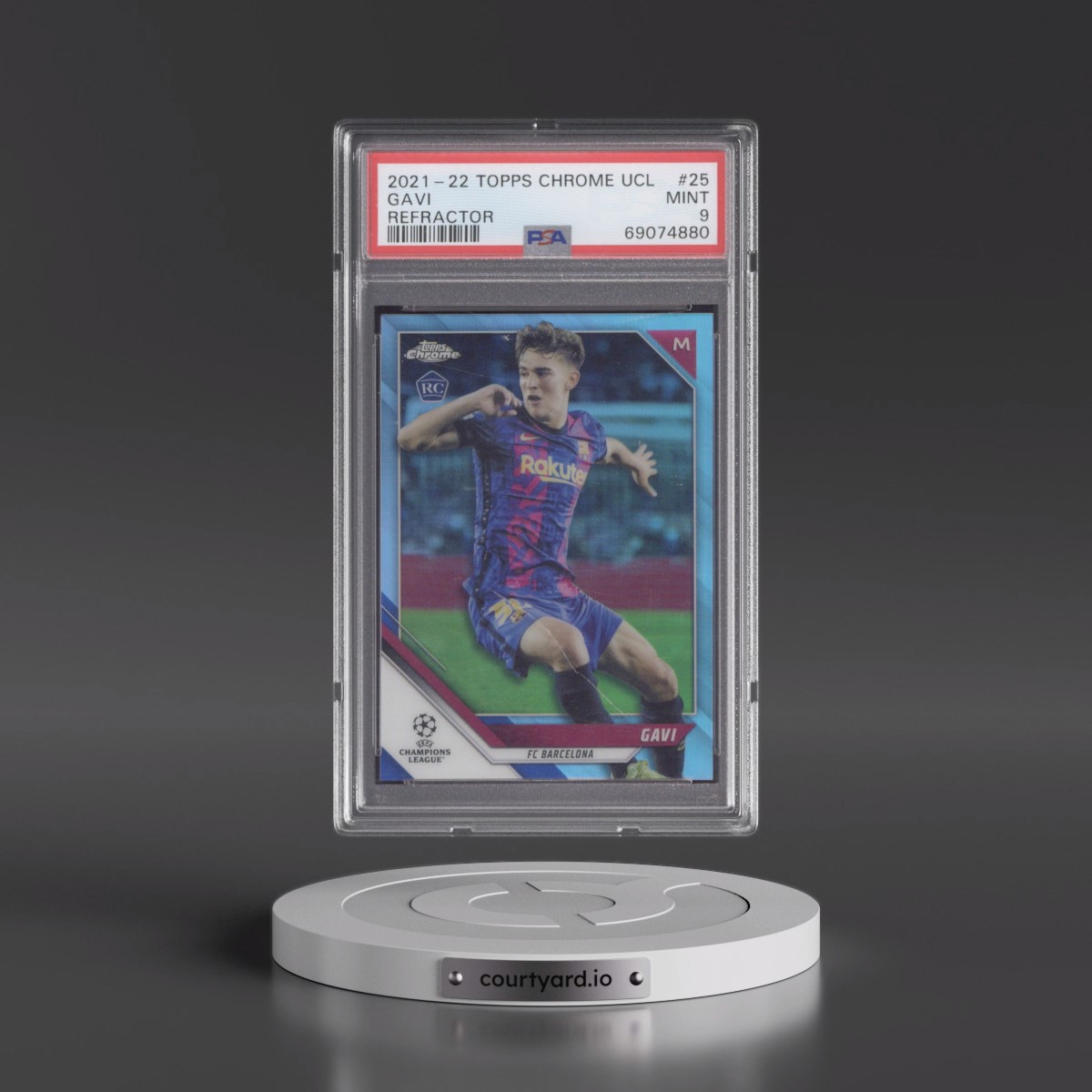 2021 Topps Chrome UEFA Champions League #25 Gavi - Refractor (PSA 9 MINT)