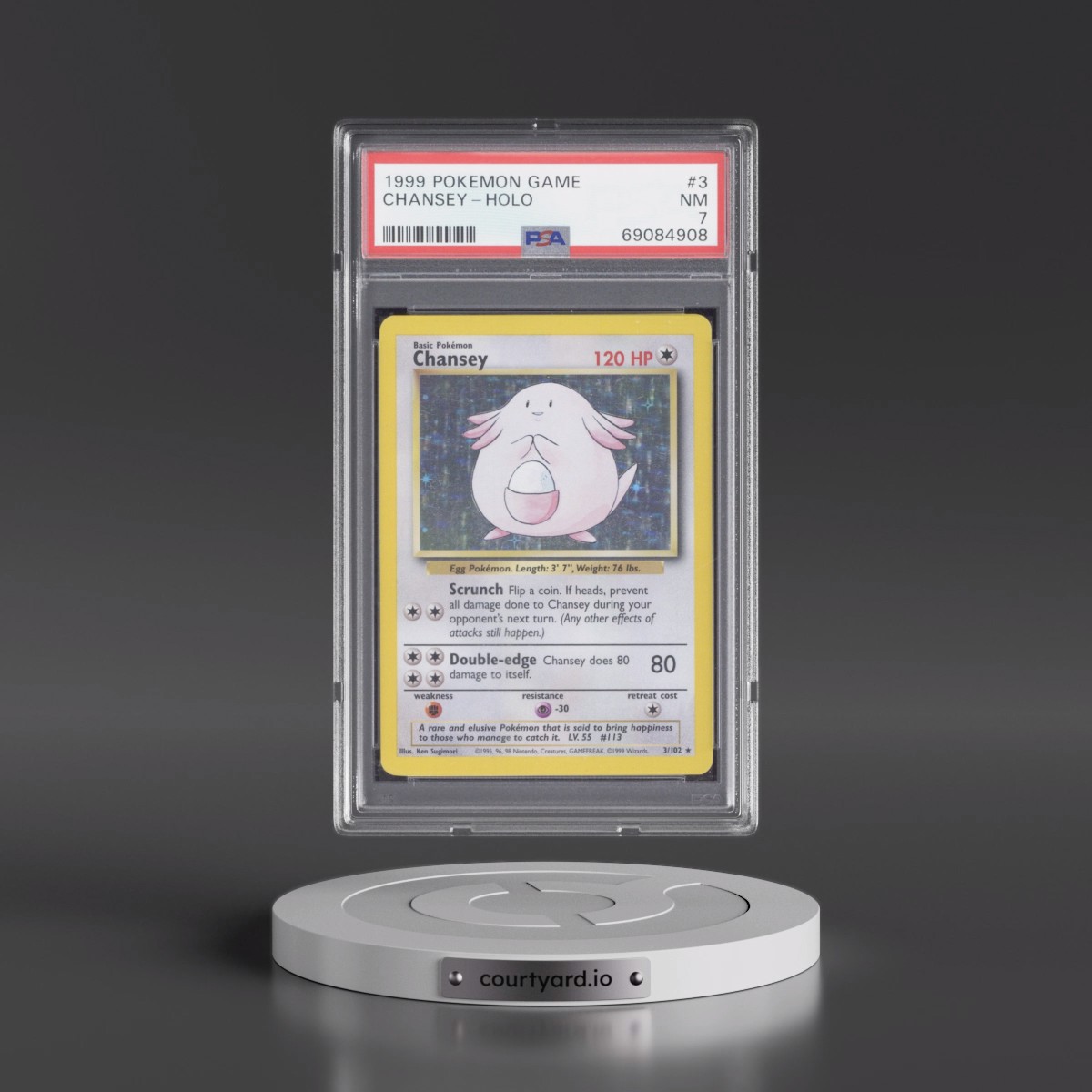 1999 Pokémon Game #3 Chansey - Holo (PSA 7 NM)