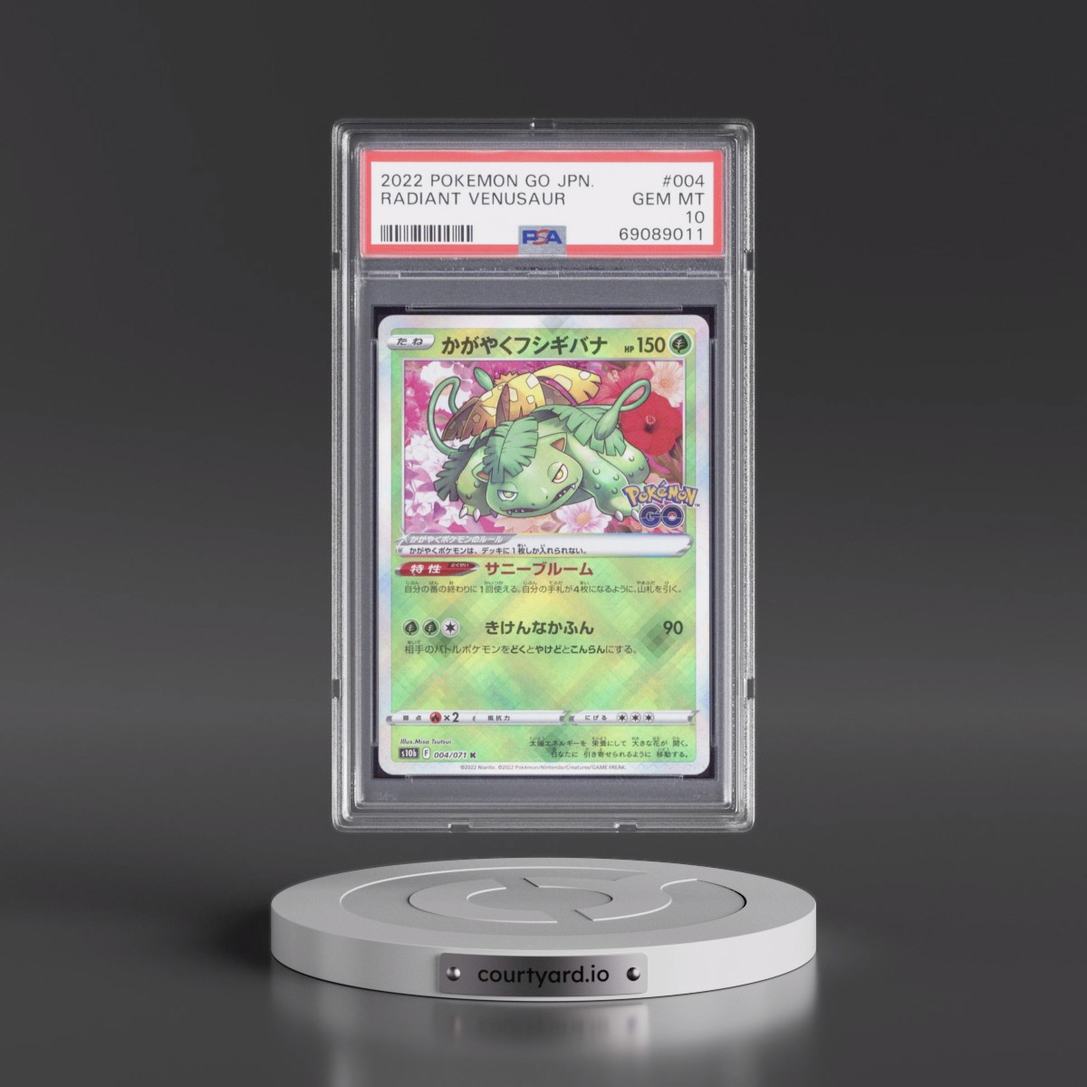 2022 Pokémon Go #004 Radiant Venusaur - Holo (PSA 10 GEM MINT)