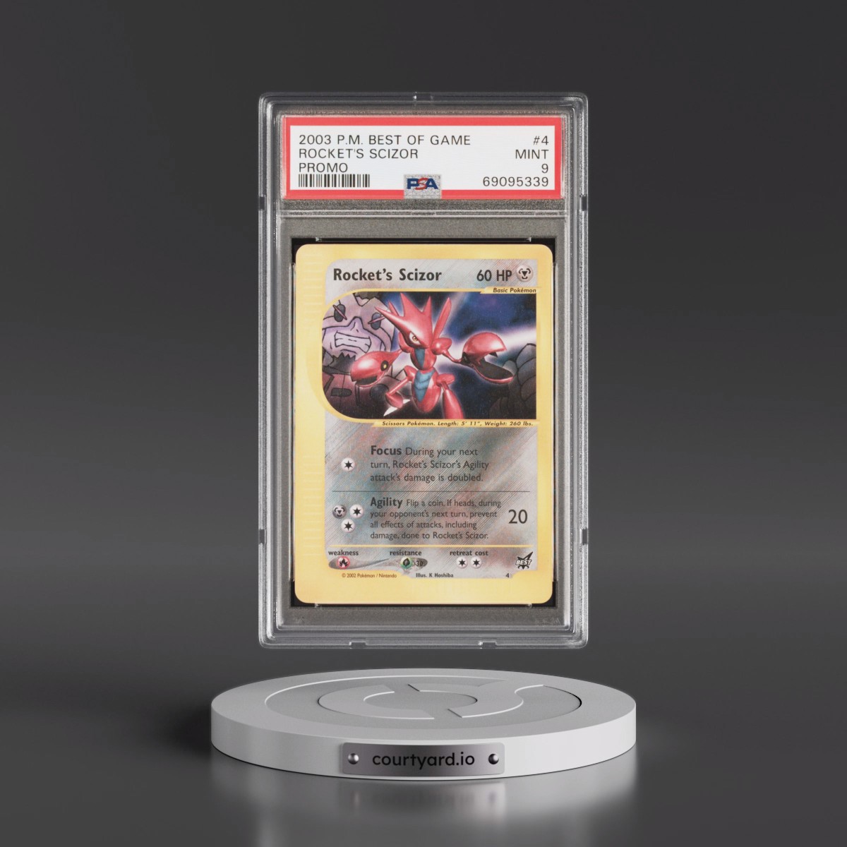 2003 Pokémon Best of Game Promo #4 Rocket's Scizor (PSA 9 MINT)
