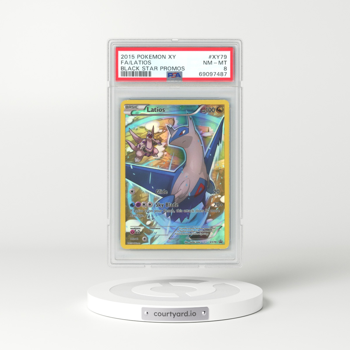 2015 XY Promos #XY79 Latios - Full Art Holo (PSA 8 NM-MT)