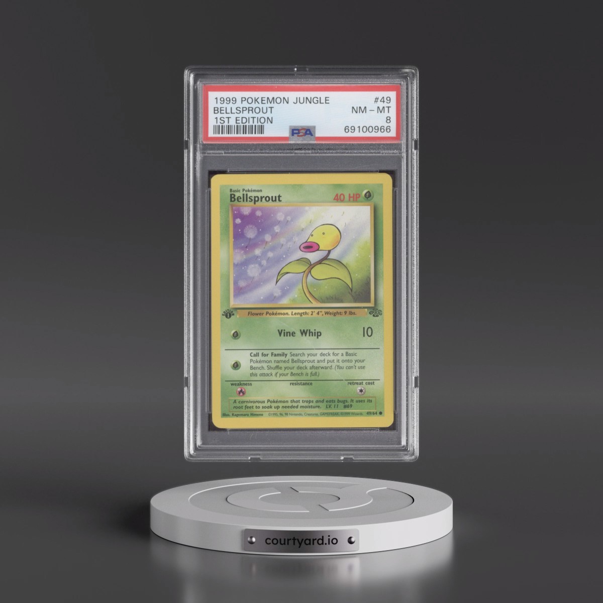 1999 Pokémon Jungle #49 Bellsprout - 1st Edition (PSA 8 NM-MT)