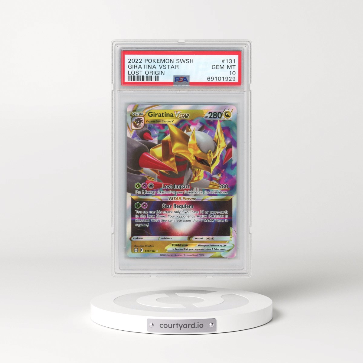 2022 Pokémon Sword & Shield Lost Origin #131 Giratina Vstar (PSA 10 GEM MINT)