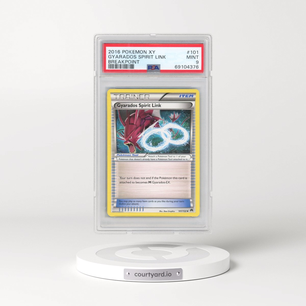 2016 Pokémon XY Breakpoint #101 Gyarados Spirit Link (PSA 9 MINT)