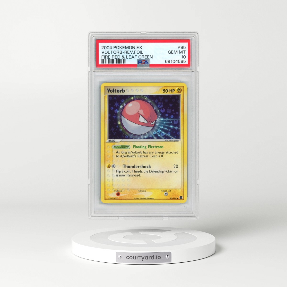2004 Pokémon EX Fire Red & Leaf Green #85 Voltorb - Reverse Foil (PSA 10 GEM MINT)