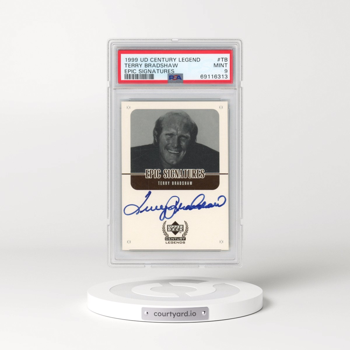 1999 Upper Deck Century Legends Epic Signatures #TB Terry Bradshaw - Epic Signatures (PSA 9 MINT)