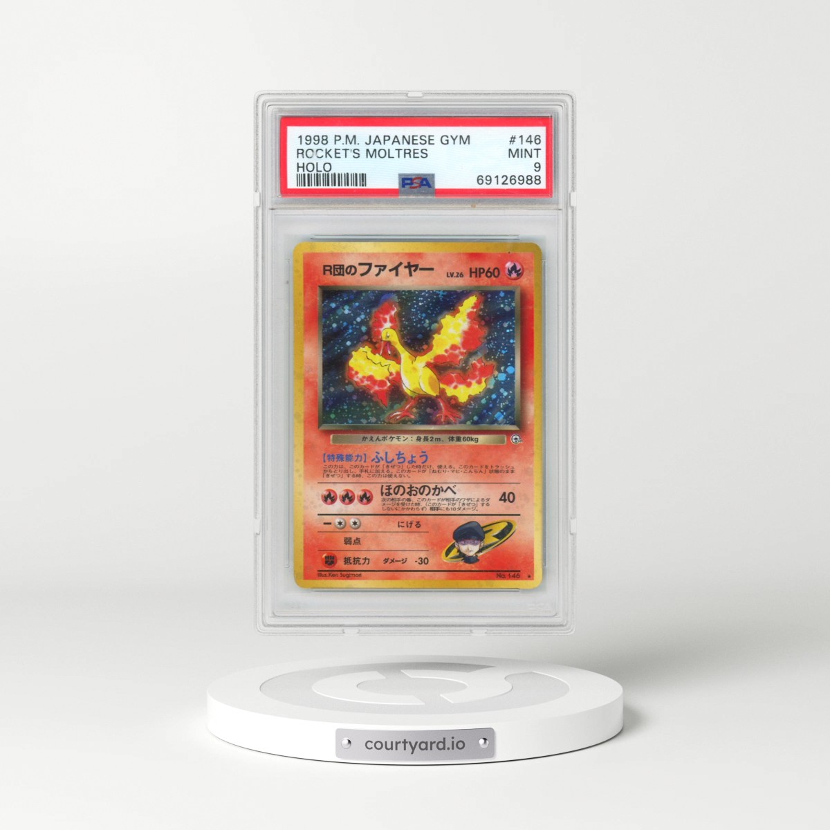 1998 Pokémon Gym #146 Rocket's Moltres - Holo (PSA 9 MINT)