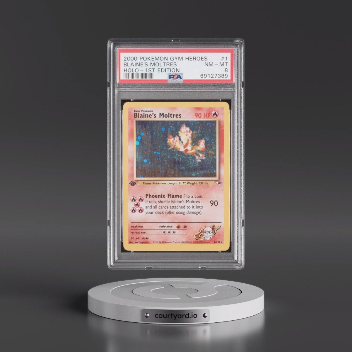 2000 Pokémon Gym Heroes #1 Blaine's Moltres - 1st Edition Holo (PSA 8 NM-MT)