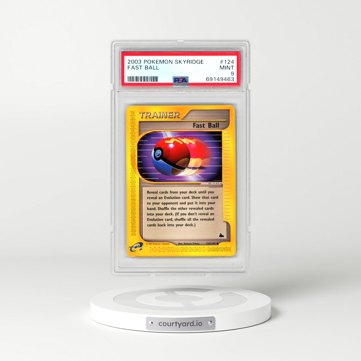 2003 Pokémon Skyridge #124 Fast Ball (PSA 9 MINT)
