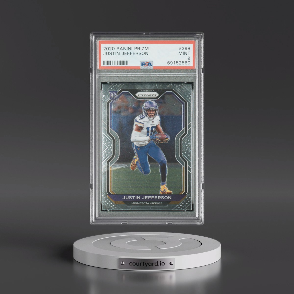 2020 Panini Prizm #398 Justin Jefferson (PSA 9 MINT)