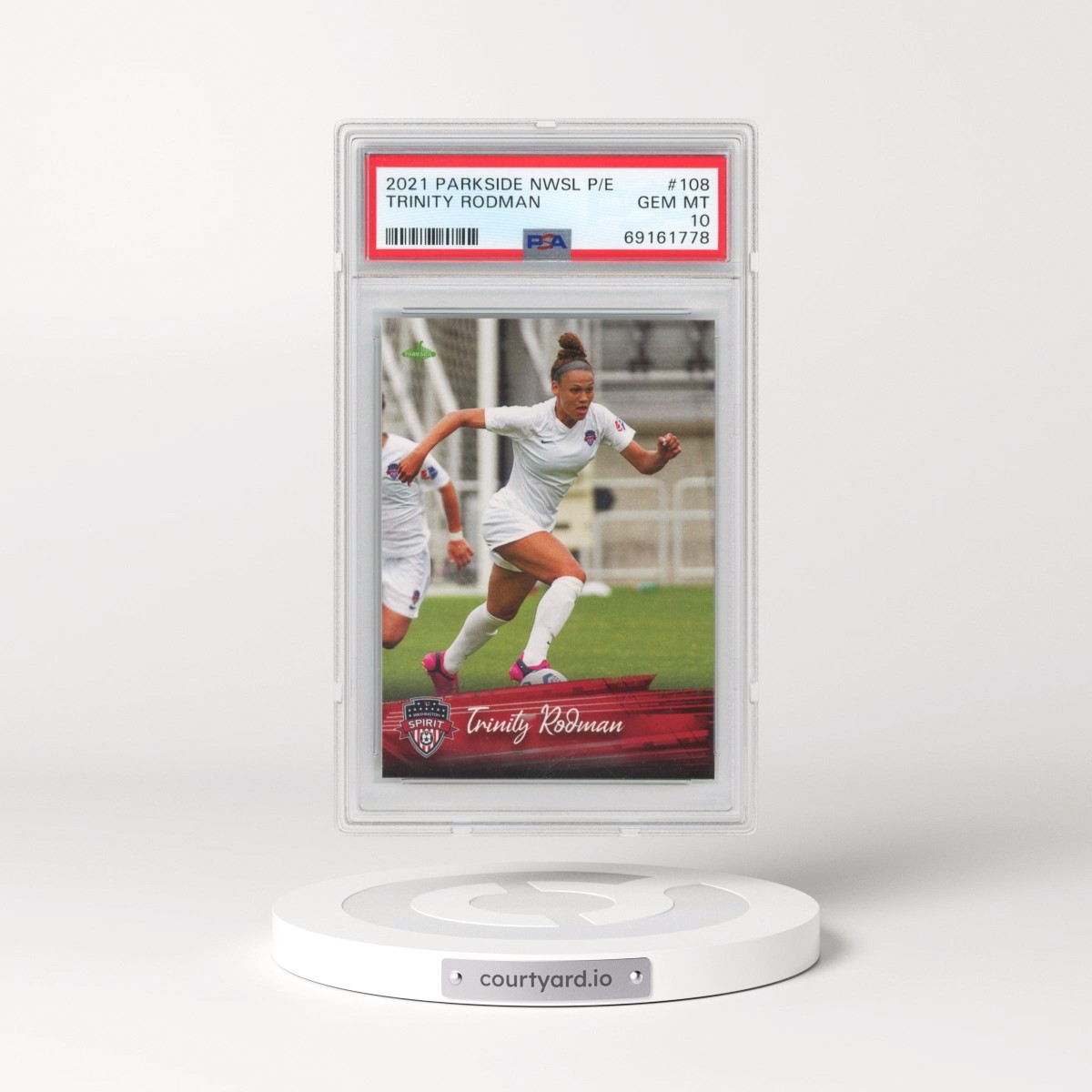 2021 Parkside Nwsl Premier Edition #108 Trinity Rodman (PSA 10 GEM MINT)