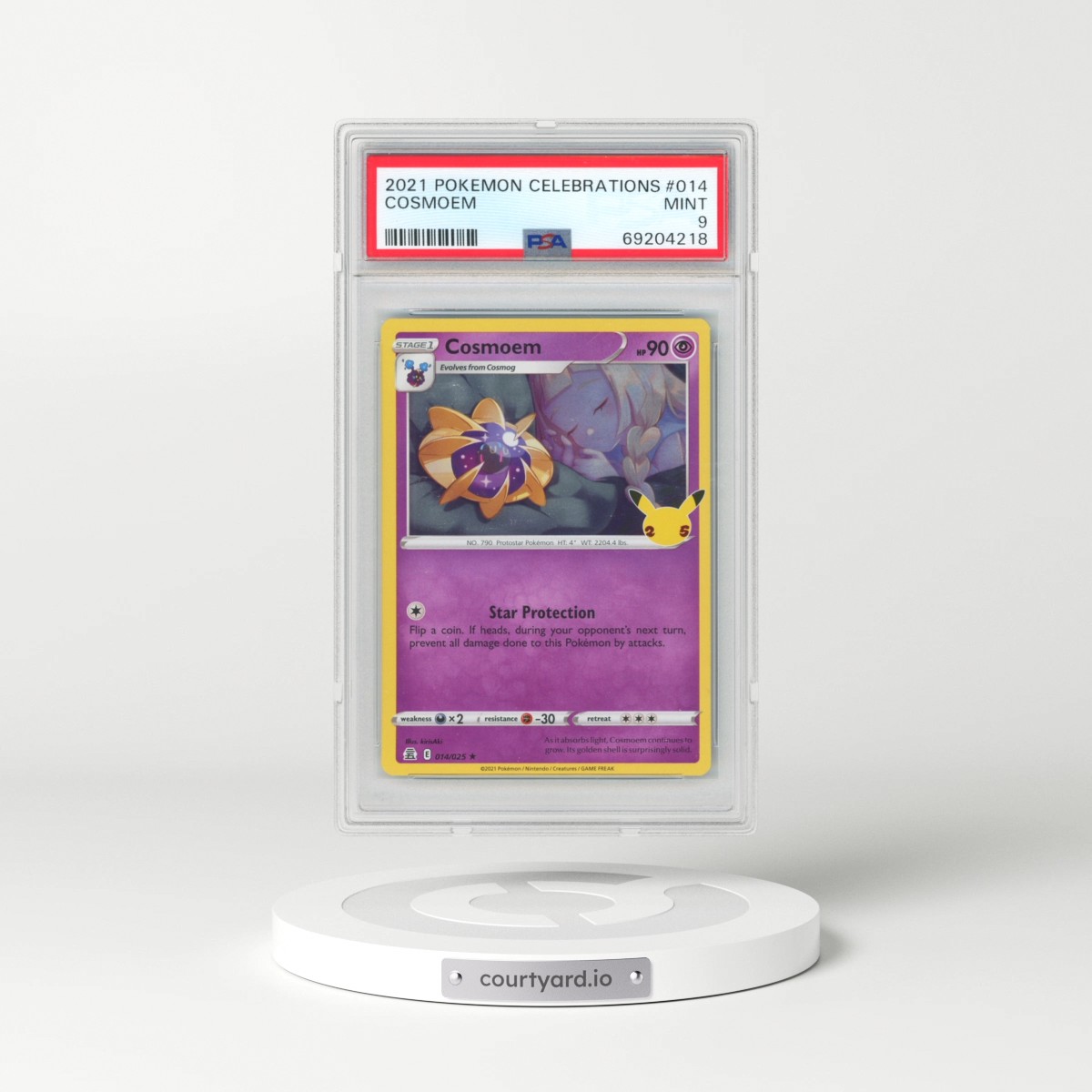 2021 Pokémon Celebrations #014 Cosmoem (PSA 9 MINT)