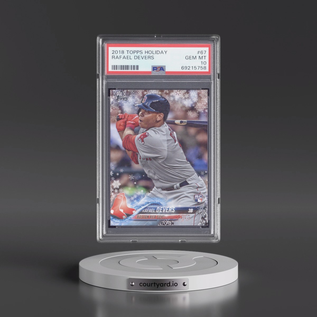 2018 Topps Holiday Rafael Devers #67 PSA 10