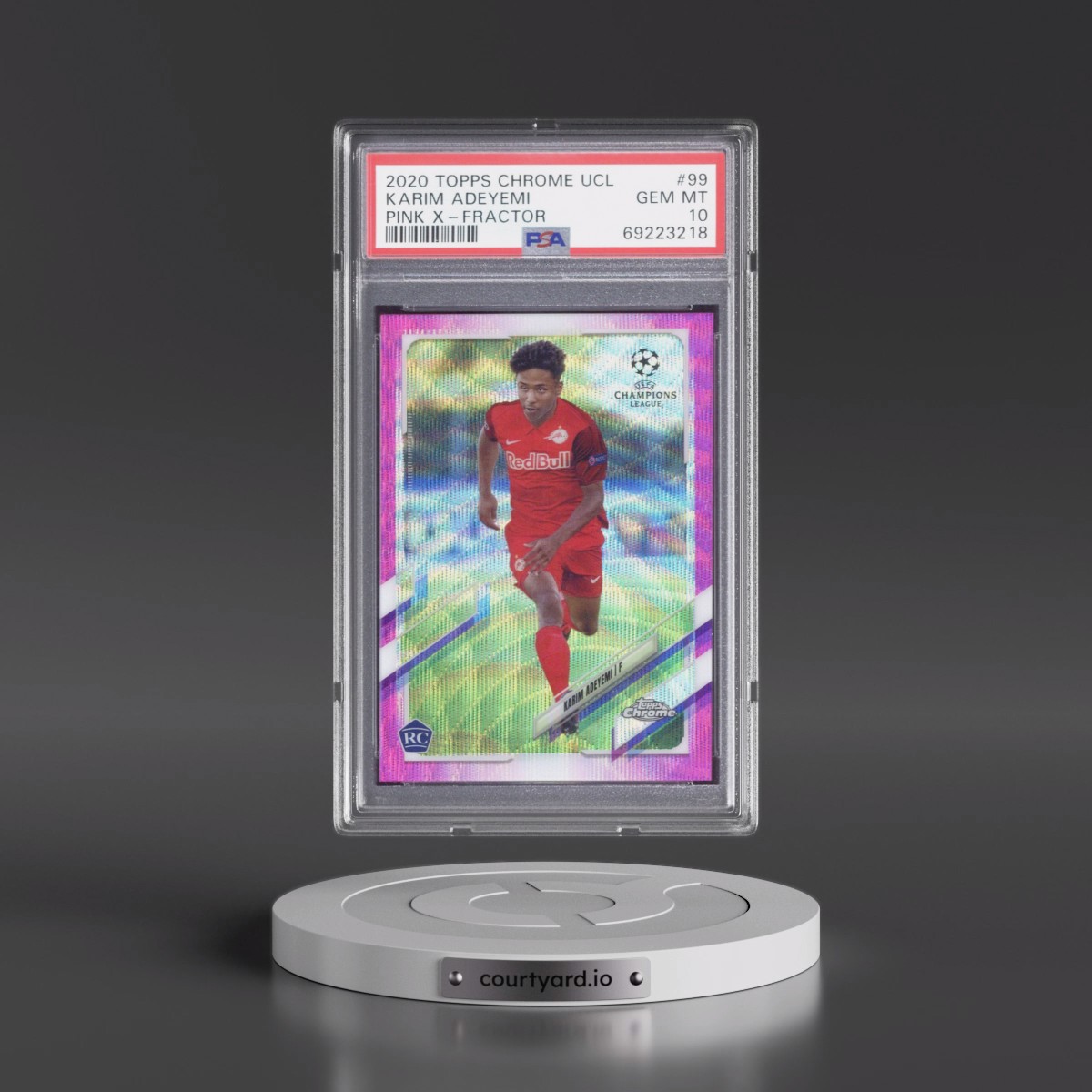 2020 Topps Chrome UEFA Champions League #99 Karim Adeyemi - Pink X-Fractor (PSA 10 GEM MINT)