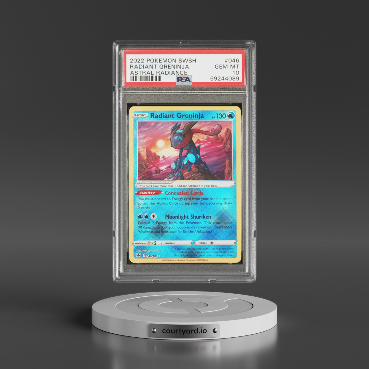 2022 Pokémon Sword & Shield Astral Radiance #046 Radiant Greninja - Holo (PSA 10 GEM MINT)