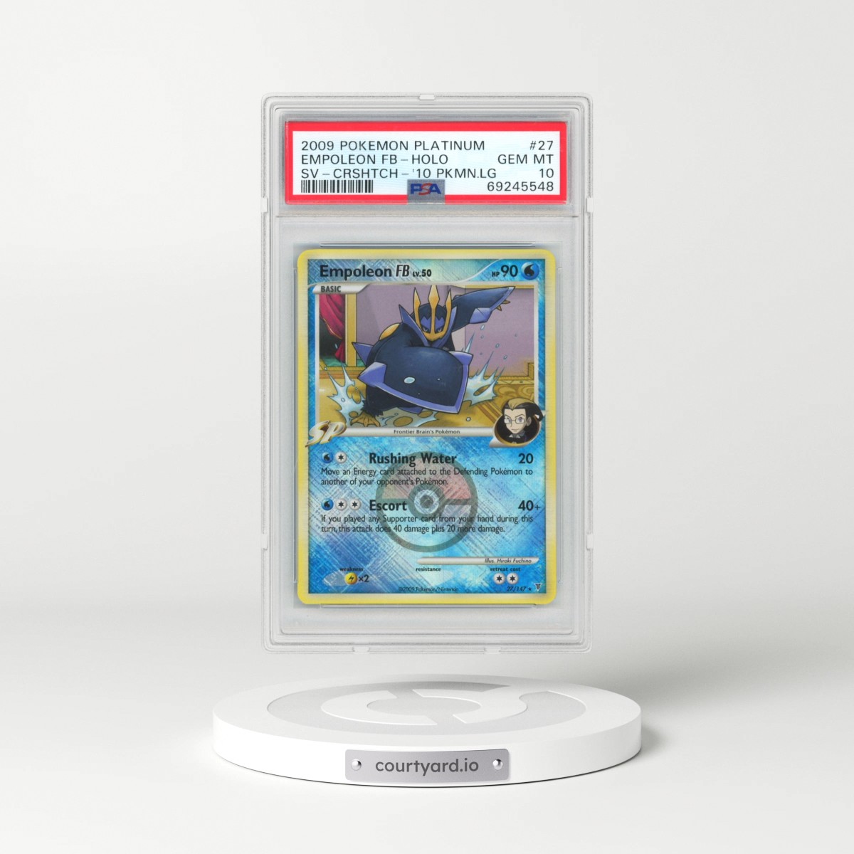 2009 Pokémon Platinum Supreme Victors #27 Empoleon FB - Holo Crosshatch-2010 Pokemon League (PSA 10 GEM MINT)
