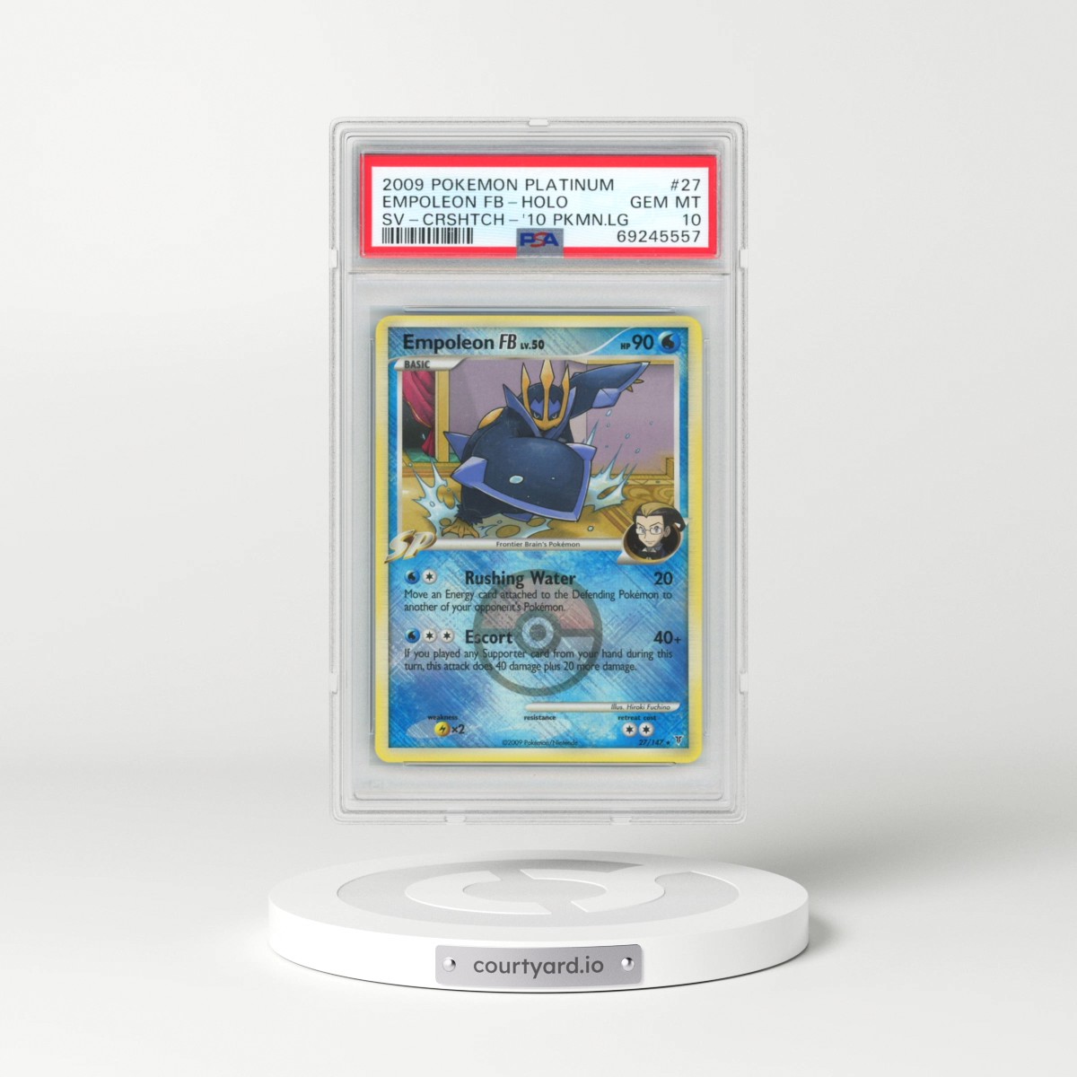 2009 Pokémon Platinum Supreme Victors #27 Empoleon FB - Holo Crosshatch-2010 Pokemon League (PSA 10 GEM MINT)