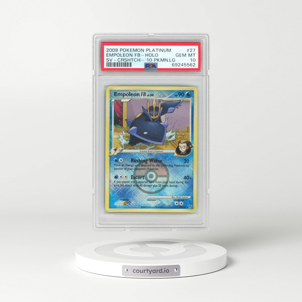 2009 Pokémon Platinum Supreme Victors #27 Empoleon FB - Holo Crosshatch-2010 Pokemon League (PSA 10 GEM MINT)