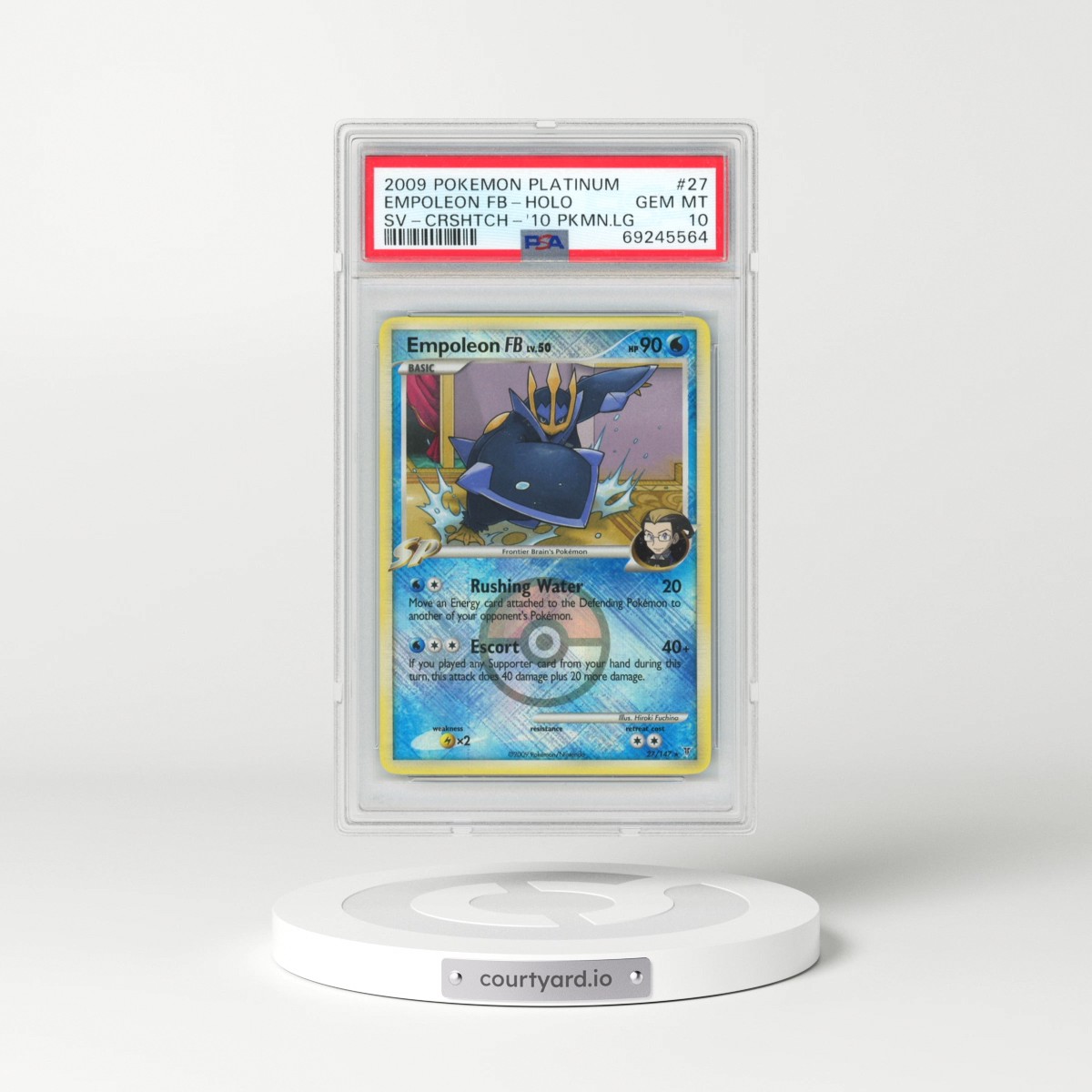2009 Pokémon Platinum Supreme Victors #27 Empoleon FB - Holo Crosshatch-2010 Pokemon League (PSA 10 GEM MINT)