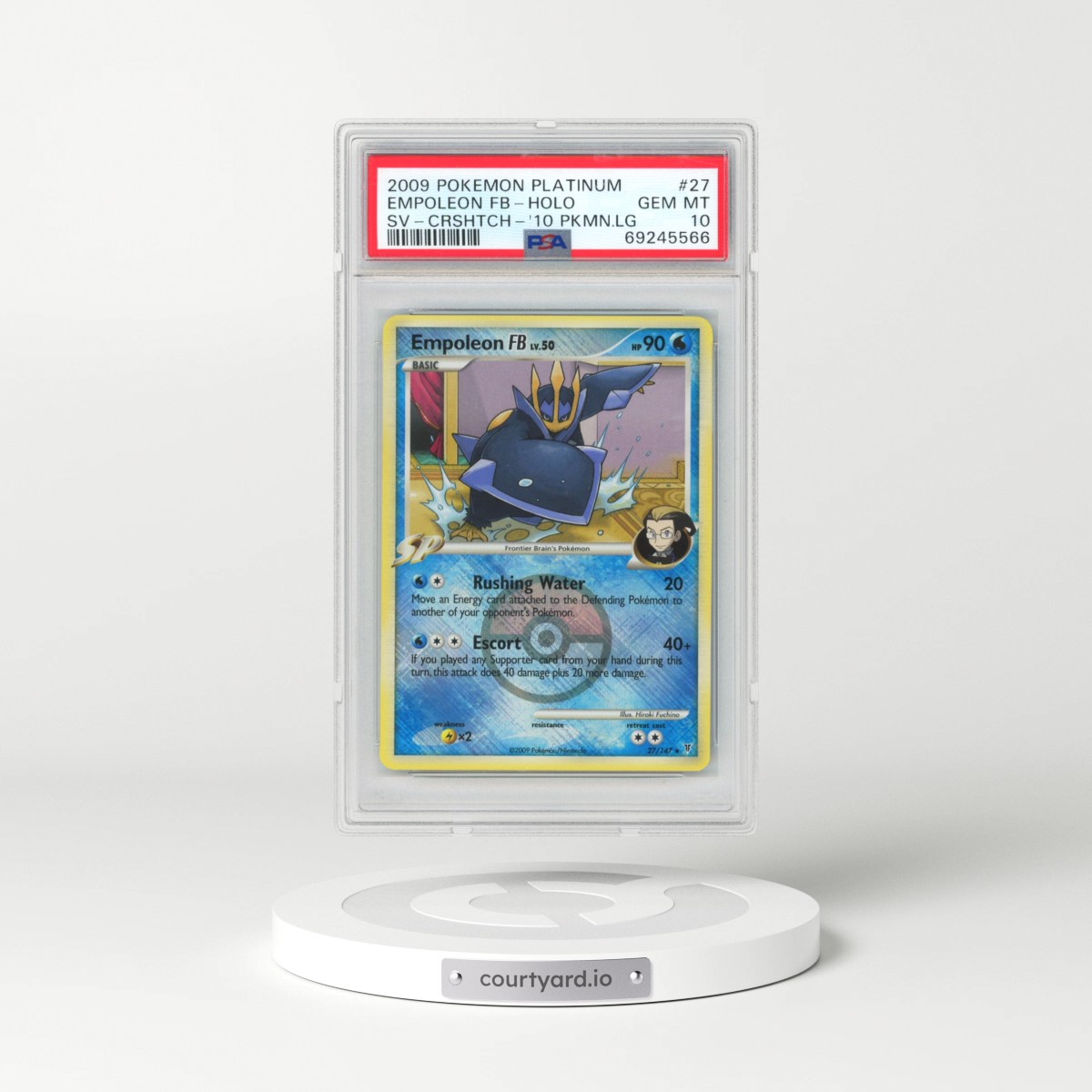2009 Pokémon Platinum Supreme Victors #27 Empoleon FB - Holo Crosshatch-2010 Pokemon League (PSA 10 GEM MINT)