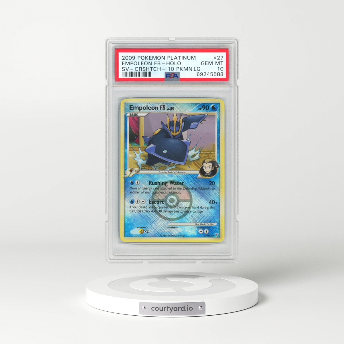2009 Pokémon Platinum Supreme Victors #27 Empoleon FB - Holo Crosshatch-2010 Pokemon League (PSA 10 GEM MINT)