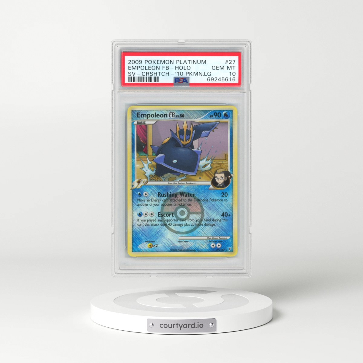 2009 Pokémon Platinum Supreme Victors #27 Empoleon FB - Holo Crosshatch-2010 Pokemon League (PSA 10 GEM MINT)