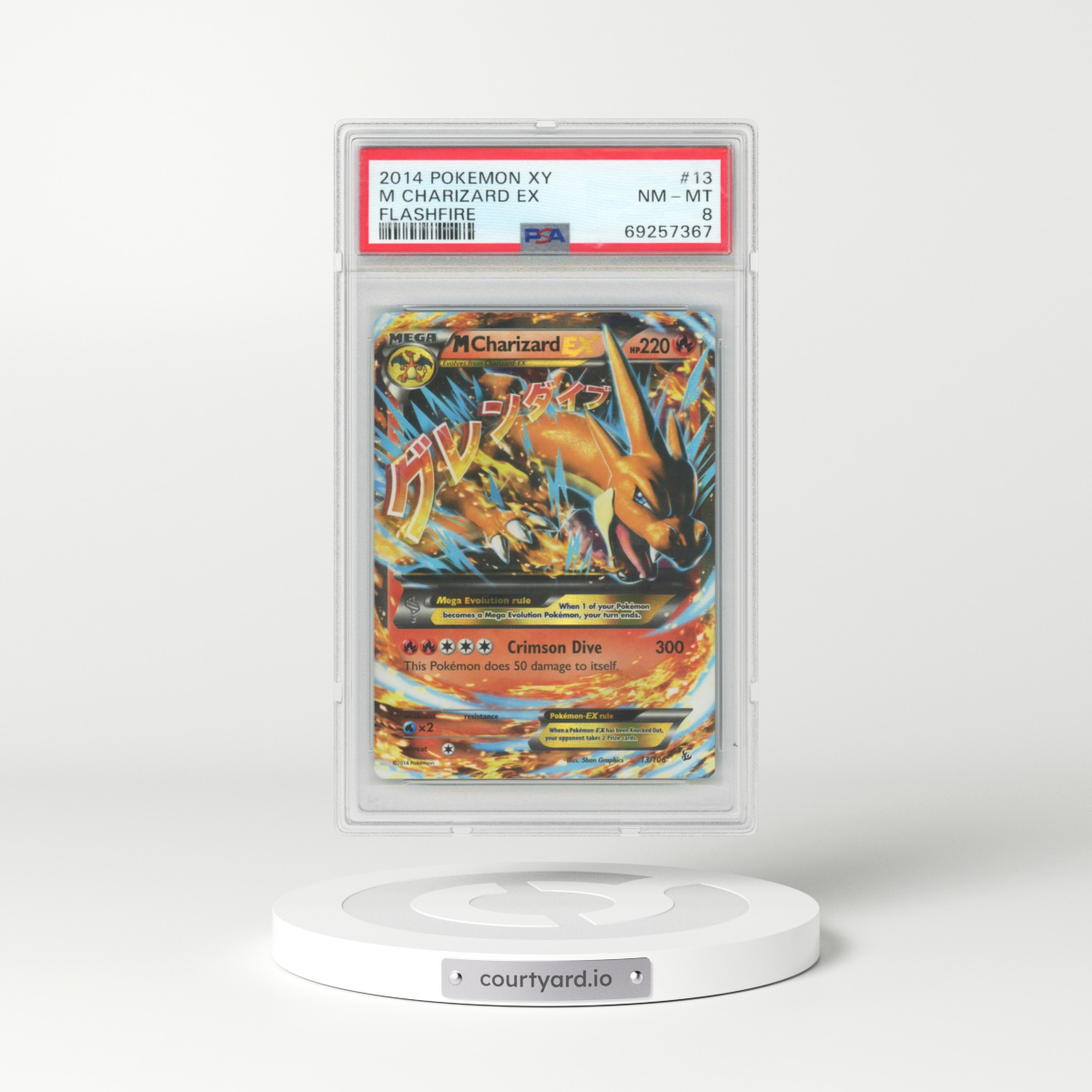 2014 Flashfire #13 M Charizard EX (PSA 8 NM-MT)