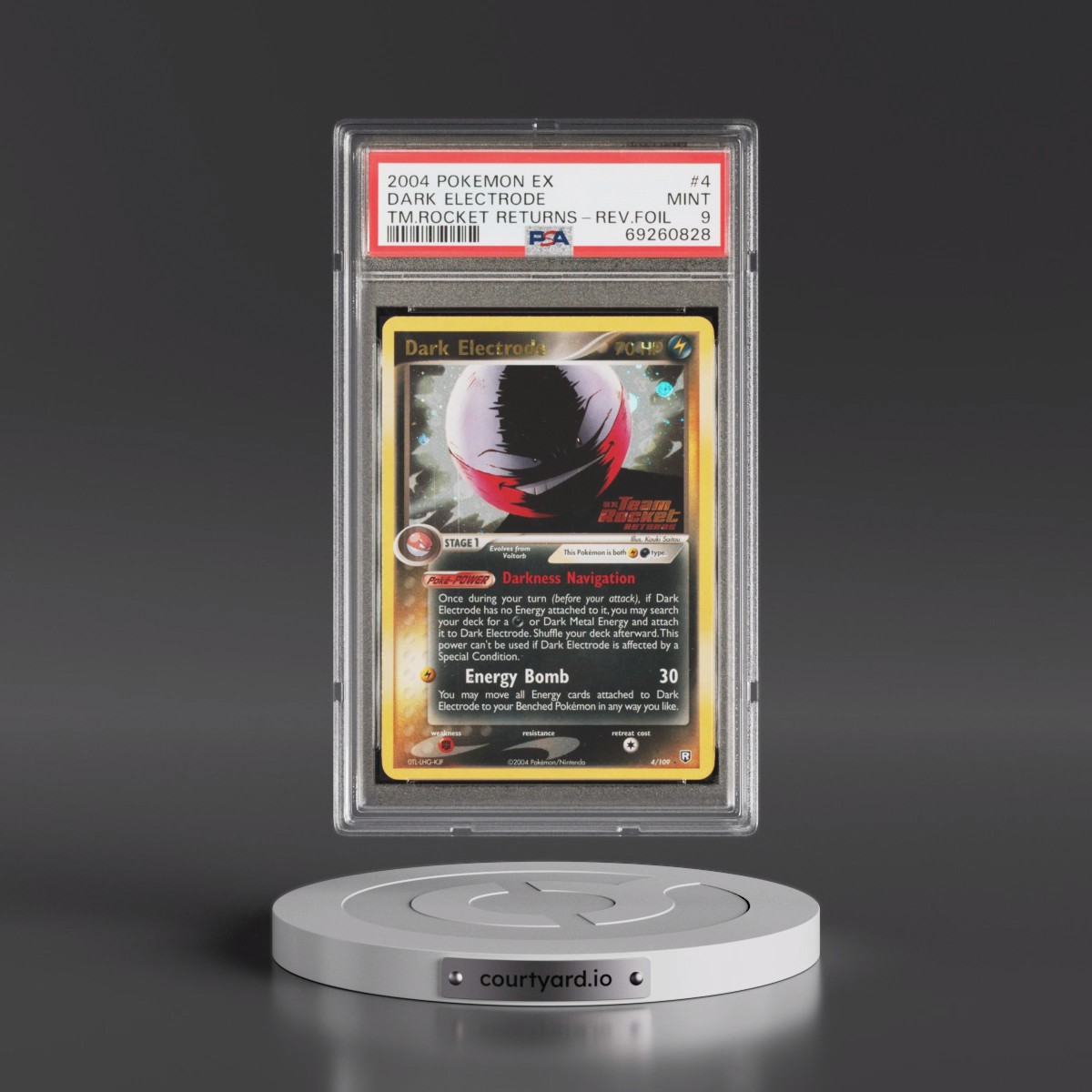 2004 Pokémon EX Team Rocket Returns #4 Dark Electrode - Reverse Foil (PSA 9 MINT)