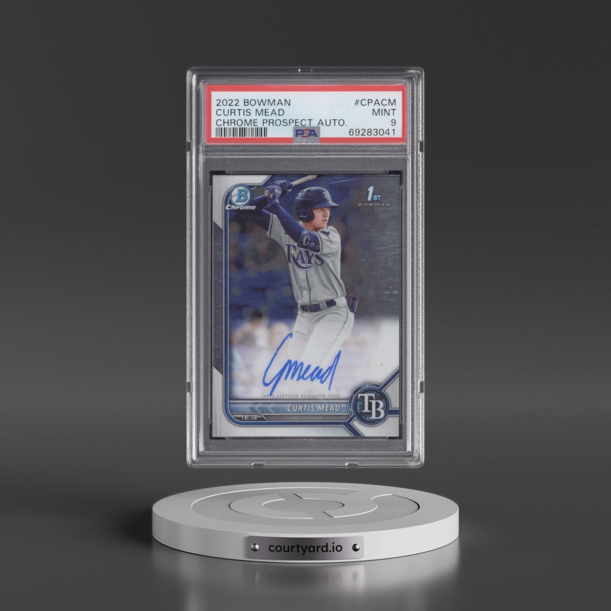 2022 Bowman Chrome Prospect Autographs #CPACM Curtis Mead (PSA 9 MINT)