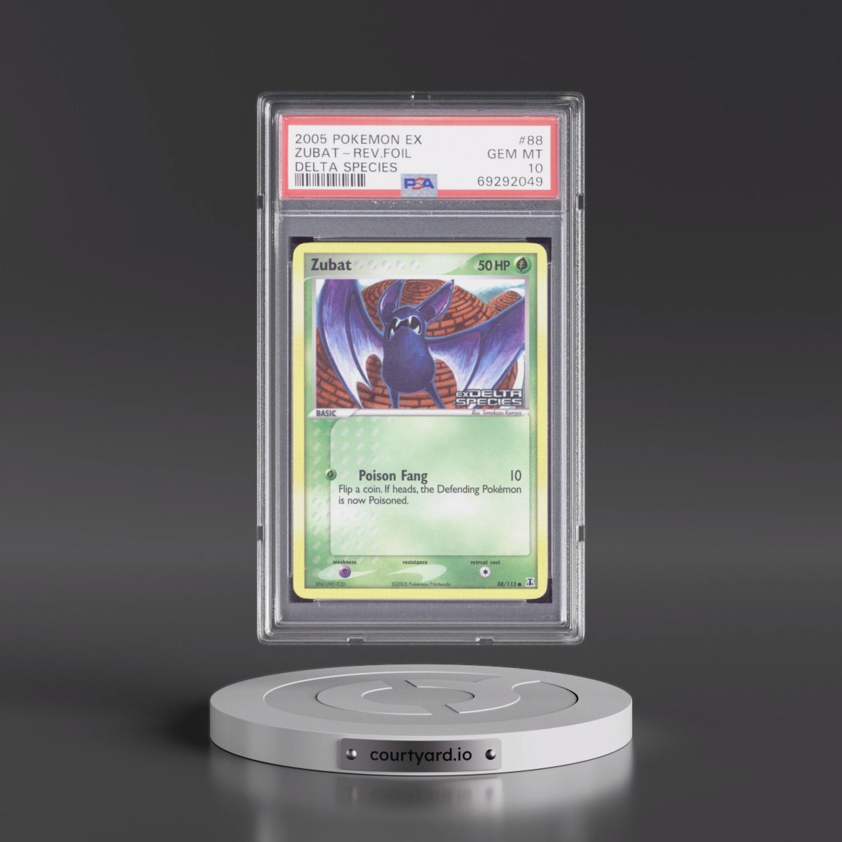 2005 Pokémon EX Delta Species #88 Zubat - Reverse Foil (PSA 10 GEM MINT)