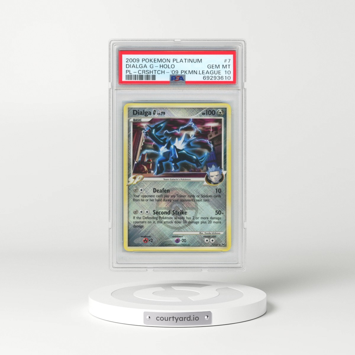 2009 Pokémon Platinum #7 Dialga G - Holo Crosshatch-2009 Pokemon League (PSA 10 GEM MINT)
