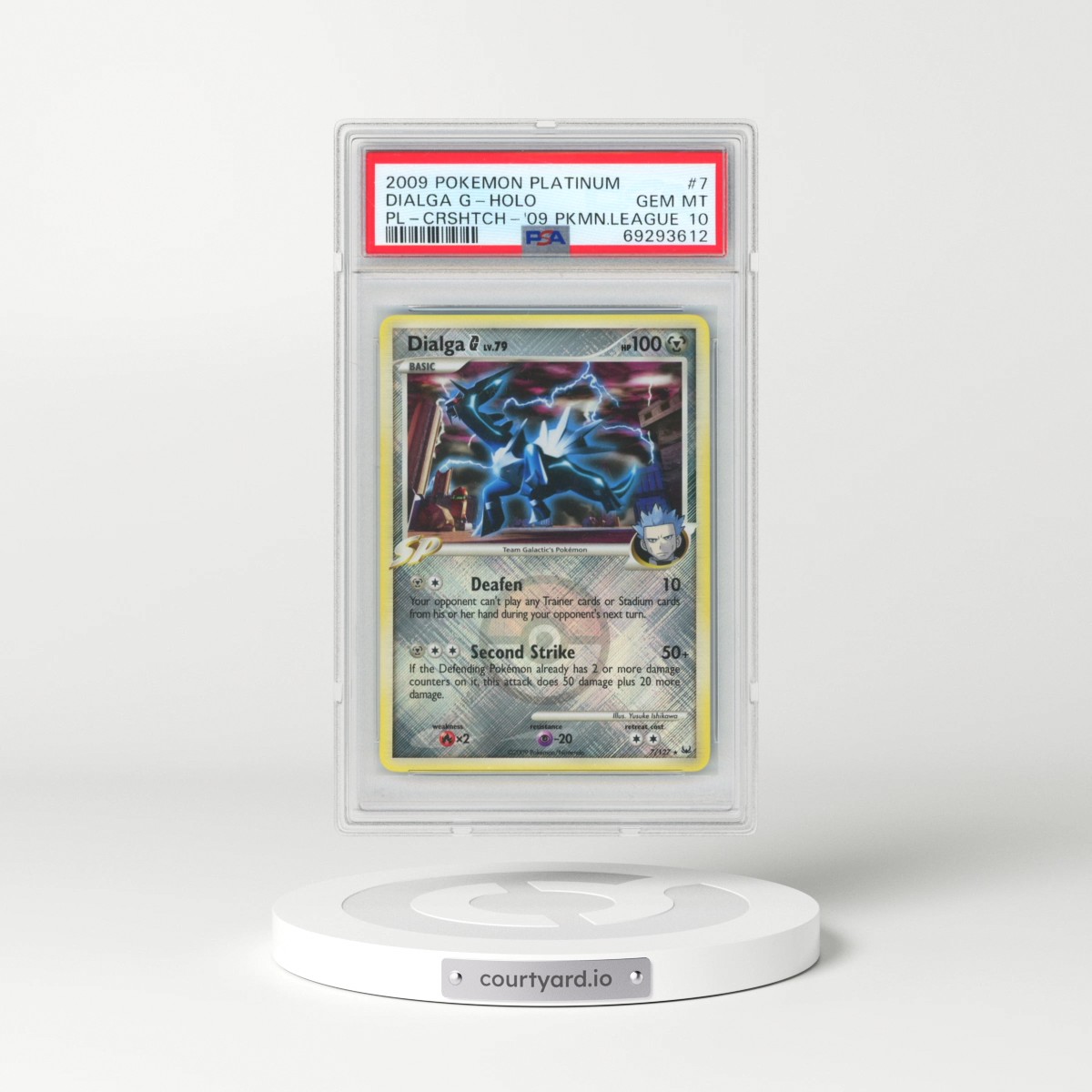 2009 Pokémon Platinum #7 Dialga G - Holo Crosshatch-2009 Pokemon League (PSA 10 GEM MINT)